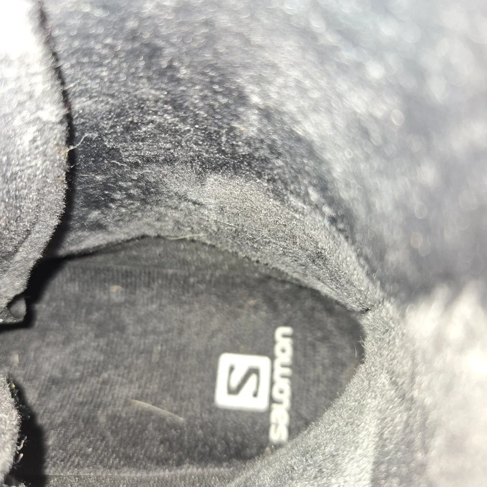 Salomon Women's Hime High Winter Boots Quilted Black Charcoal Clima Dry Size 7.5